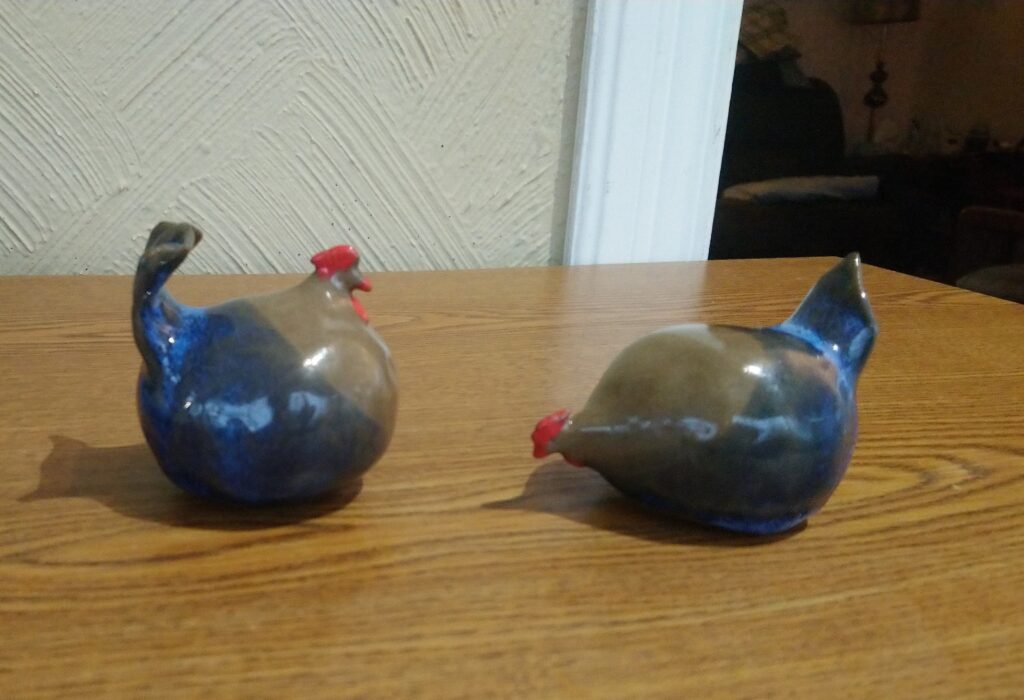 Brown and Blue Chickens